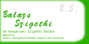 balazs szigethi business card